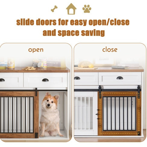 Heavy Duty Furniture Style Double Door Dog Cage